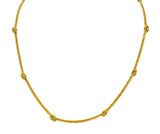 Vintage Tiffany & Co. 18 Karat Gold Knot Station Necklace - Wilson's Estate Jewelry