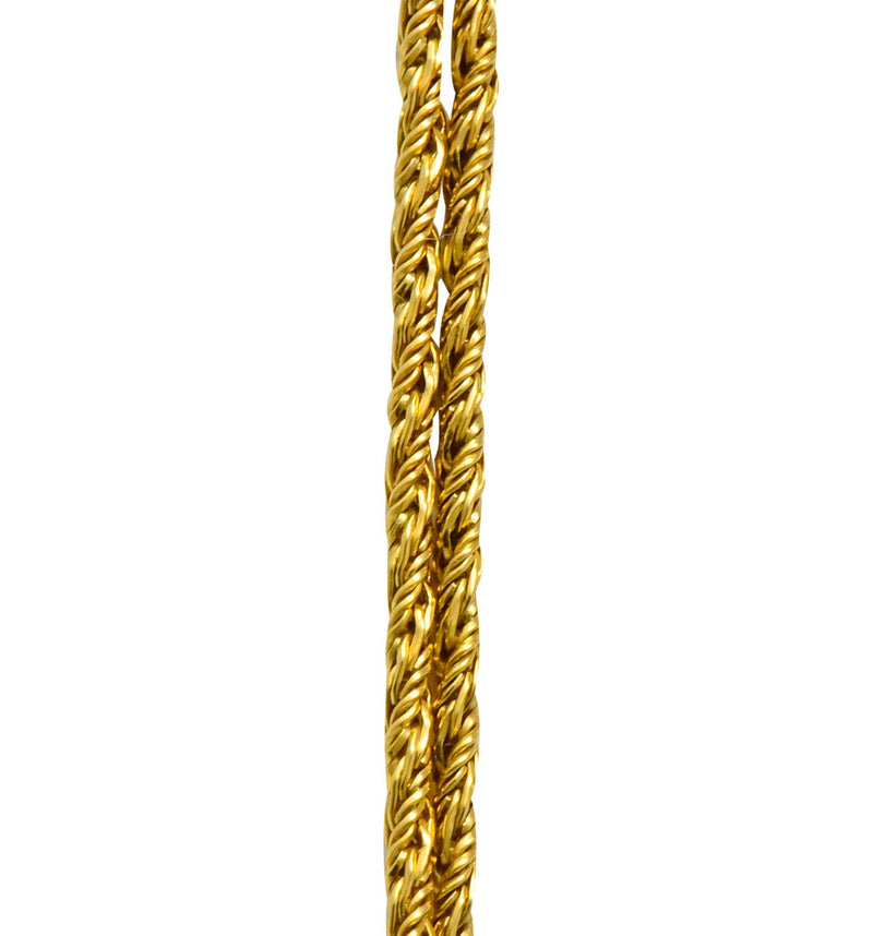 Vintage Tiffany & Co. 18 Karat Gold Knot Station Necklace - Wilson's Estate Jewelry
