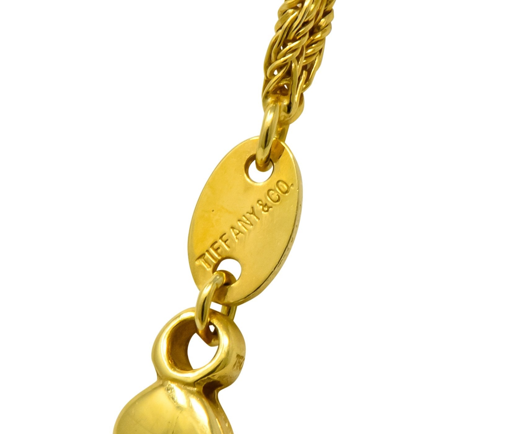 Vintage Tiffany & Co. 18 Karat Gold Knot Station Necklace - Wilson's Estate Jewelry