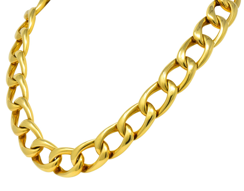 Vintage Unisex 18 Karat Gold 18 Inch Curb Chain Necklace - Wilson's Estate Jewelry