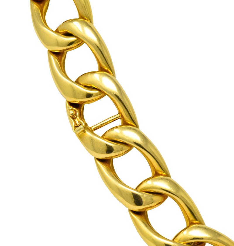 Vintage Unisex 18 Karat Gold 18 Inch Curb Chain Necklace - Wilson's Estate Jewelry