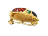 Whimsical Retro Enamel 18 Karat Gold Insect Ladybug Brooch Wilson's Estate Jewelry
