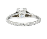 White Rose Jewelry Mfg. Co. Art Deco 0.78 CTW Diamond 18 Karat White Gold Engagement Ring GIA - Wilson's Estate Jewelry