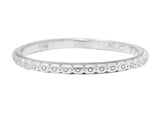 White Rose Jewelry Mfg. Co. Art Deco Orange Blossom Platinum Band Ring - Wilson's Estate Jewelry
