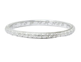 White Rose Jewelry Mfg. Co. Art Deco Orange Blossom Platinum Band Ring - Wilson's Estate Jewelry