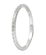 White Rose Jewelry Mfg. Co. Art Deco Orange Blossom Platinum Band Ring - Wilson's Estate Jewelry