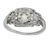 William B. Ogush Inc. Retro 2.05 CTW Diamond Platinum Engagement Ring - Wilson's Estate Jewelry