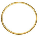 Wordley Allsopp & Bliss 14 Karat Gold Engraved Floral Bangle Bracelet - Wilson's Estate Jewelry