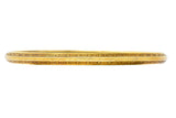 Wordley Allsopp & Bliss 14 Karat Gold Engraved Floral Bangle Bracelet - Wilson's Estate Jewelry