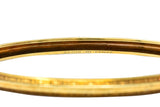 Wordley Allsopp & Bliss 14 Karat Gold Engraved Floral Bangle Bracelet - Wilson's Estate Jewelry